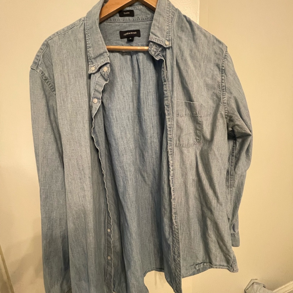 J crew light weight denim LS